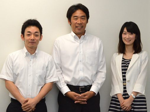 鹿島建設株式会社の皆様の写真 左から 山本氏、角川氏、真田氏